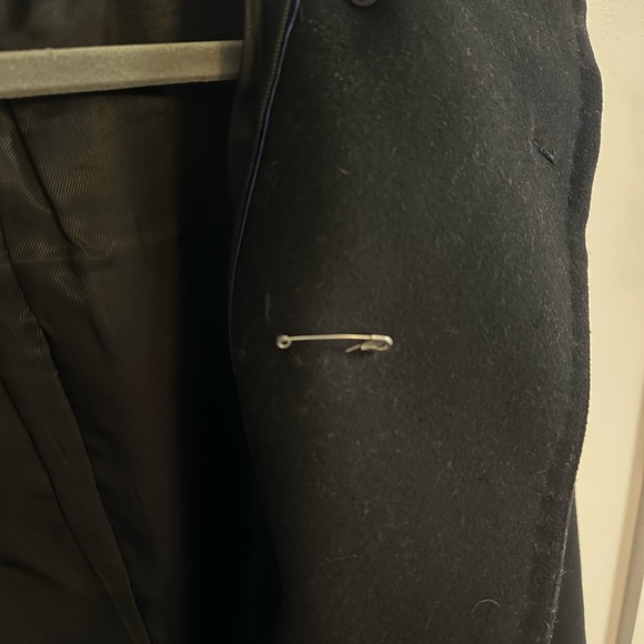 Babaton Black Italian Wool & Cashmere Blend Military Peacoat Sz Small - Picture 5 of 8